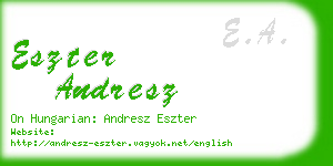 eszter andresz business card